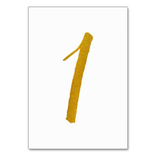 Wedding Table Numbers (Faux Gold Foil) 1