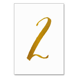 Wedding Table Numbers (Faux Gold Foil)  2