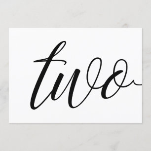 Wedding Table Numbers - Luxe Typography - Black 2