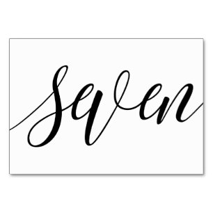 Wedding Table Numbers - Luxe Typography (Black) 7