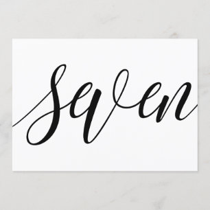 Wedding Table Numbers - Luxe Typography - Black 7