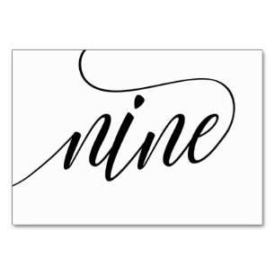 Wedding Table Numbers - Luxe Typography (Black) 9