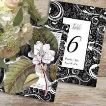 Wedding Table Numbers Southern Belle Magnolia