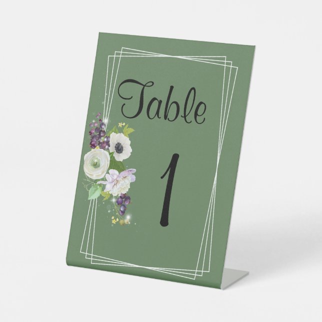 Wedding Table Pedestal Sign (Front)