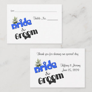 Wedding Table Place Cards Bride And Groom Design