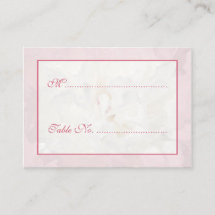 Wedding table place name and number cards
