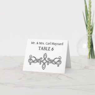 Wedding table signs Placecards Card