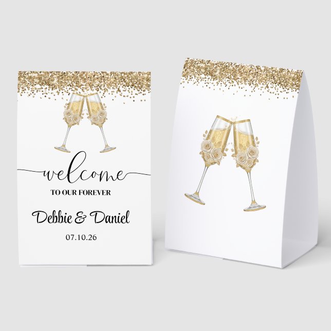 Wedding Table Tent Sign (Front/Back)