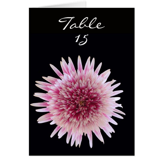 Wedding Table Tents Number Cards - Custom Number (Front)