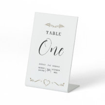 Wedding Tabletop Minimal Signs