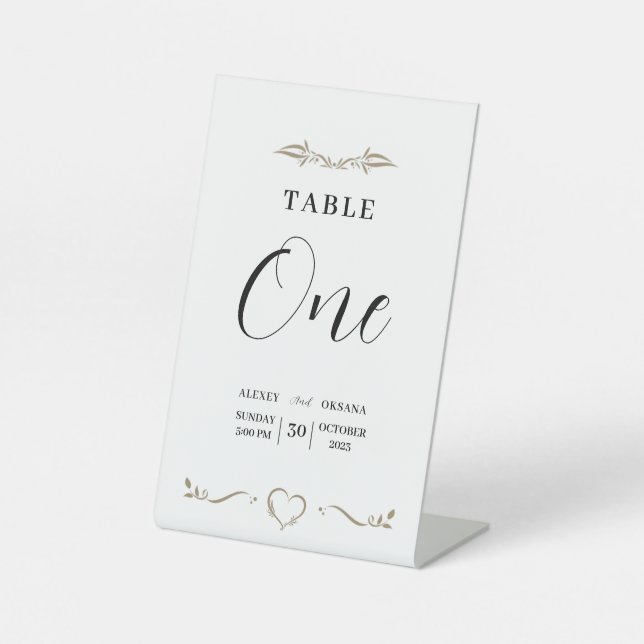 Wedding Tabletop Minimal Signs (Front)