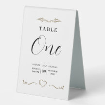 Wedding Tabletop  minimal Signs