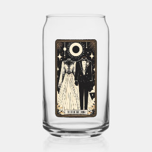 Wedding Tarot Bride & Groom Can Glass