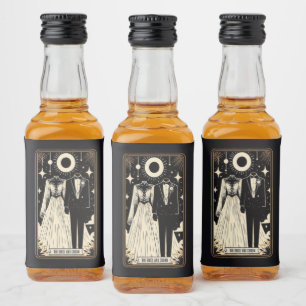 Wedding Tarot Bride & Groom Liquor Bottle Label