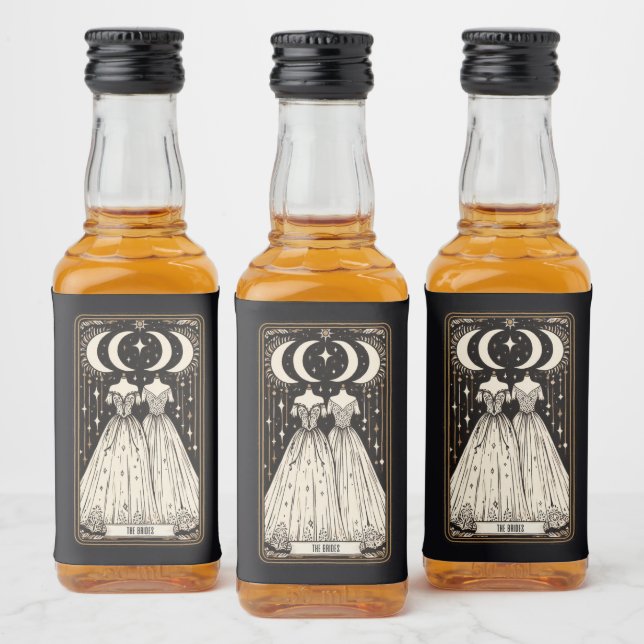 Wedding Tarot Brides Liquor Bottle Label (Bottles)