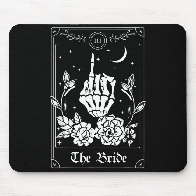 Wedding Tarot Card The Bride Halloween Mouse Mat (Front)