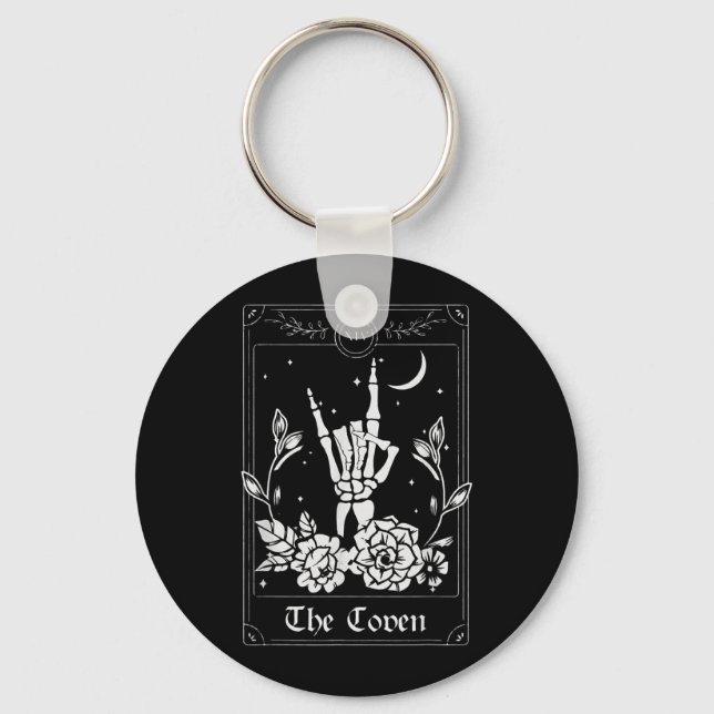 Wedding Tarot Card The Coven Halloween Key Ring (Front)