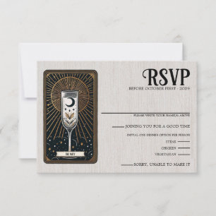 Wedding Tarot Food Choices RSVP Card