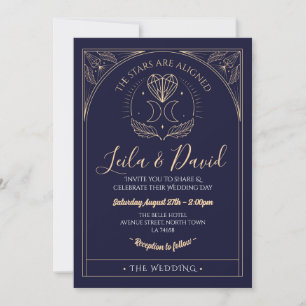 Wedding Tarot Moon Heart Stars The Invitation