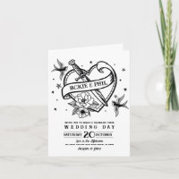 Wedding Tattoo Traditional Rock Heart Doves