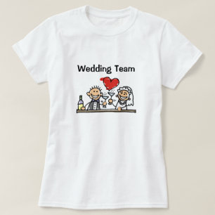 Wedding Team Happy Bride Groom Smiling Weddings T-Shirt