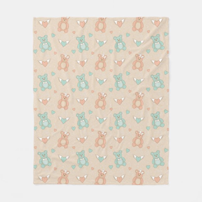 Wedding-teddies Fleece Blanket (Front)