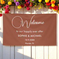 Wedding Terracotta Brown Welcome  