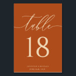 Wedding terracotta seating table number<br><div class="desc">Wedding terracotta seating</div>