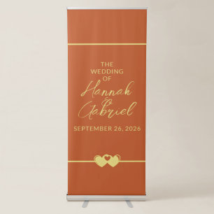 Wedding Terracotta Vertical Retractable Banner