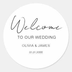 Wedding Thank Anniversary Engagements and Events Classic Round Sticker