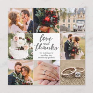 Wedding   Thank You  8 photo's   Photo Card