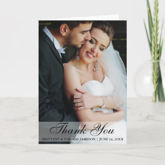 Wedding Thank You Bride & Groom Fold Photo Card WS