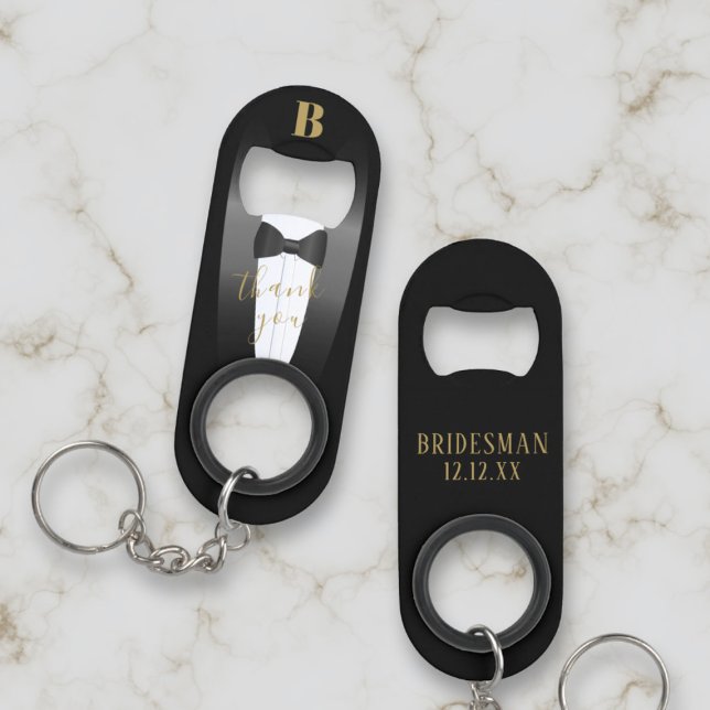 Wedding Thank You Bridesman Keychain Bottle Opener (Creator Uploaded)