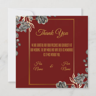 Wedding  thank you card