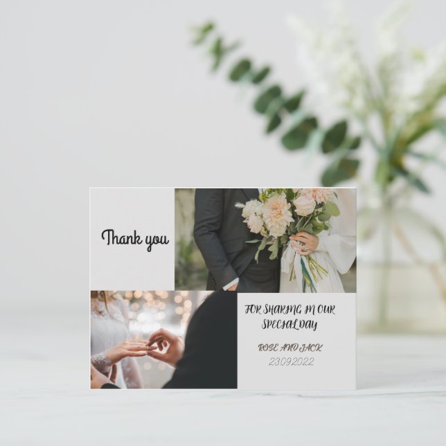 Wedding thank you card (Standing Front)