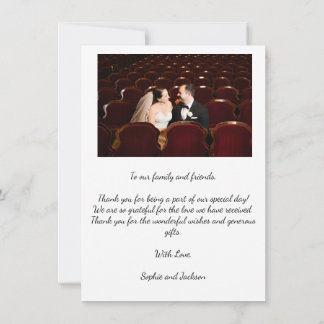 Wedding Thank you Card