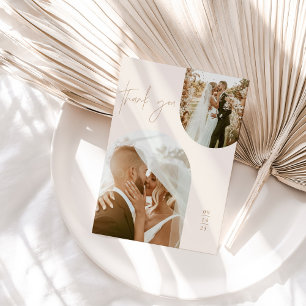 Wedding Thank You Card Boho Arch Photo Thank You