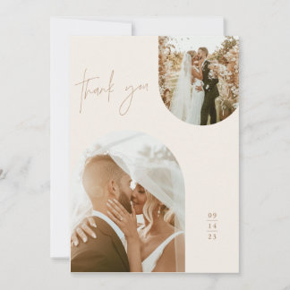 Wedding Thank You Card | Boho Arch Photo Thank You