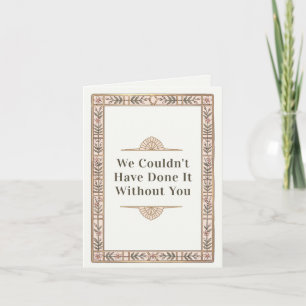 Wedding Thank You Card - Botanical Stained Glass