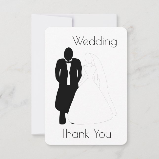 Wedding Thank You Card Bride Groom (Front)