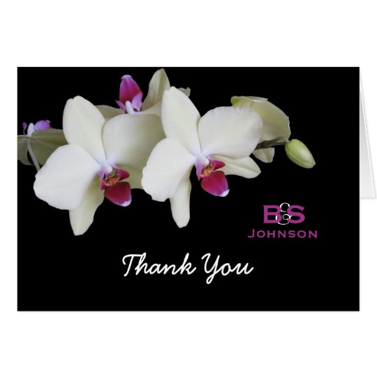 Wedding Thank You Card -- Custom Initials and Name