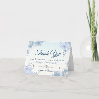 Wedding Thank You Card Elegant Editable