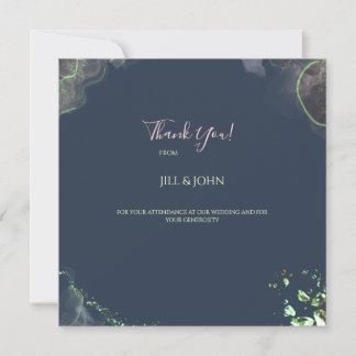 Wedding Thank You Card Emerald Green  