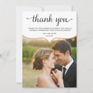 Wedding Thank You Card - Flat Card