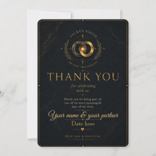 Wedding Thank You Card Midnight Edition Wholeness