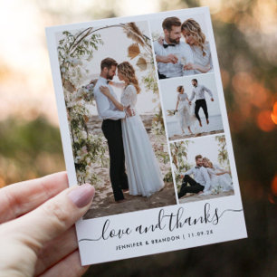 Wedding Thank you card minimalist modern