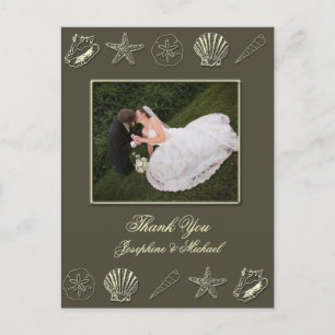 Wedding Thank You card, photo template Postcard