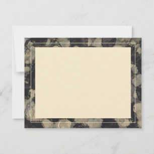 Wedding Thank You Card Shades of Golds and Blacks
