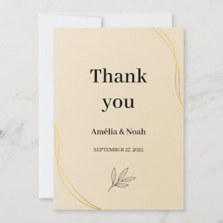 Wedding Thank You Card Template – Elegant Minimal