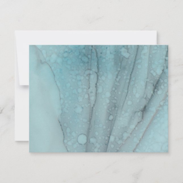 Wedding Thank You Card Turquoise and Lavender (Front)